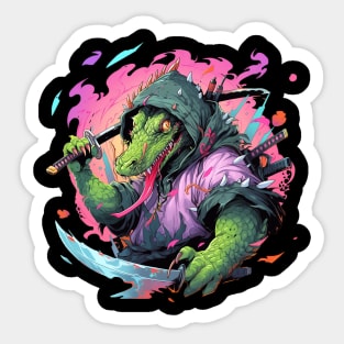 samurai croc Sticker